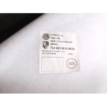 Recambio de guarnecido puerta trasera izquierda para porsche cayenne (9pa) 3.2 referencia OEM IAM 7L0863981A  