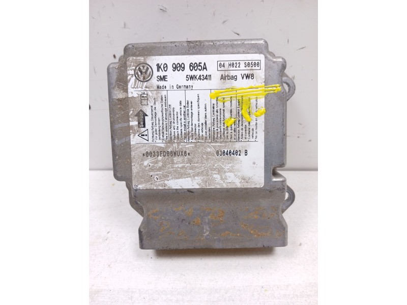 Recambio de centralita airbag para volkswagen golf v berlina (1k1) 2.0 tdi referencia OEM IAM 1K0909605A  