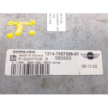 Recambio de centralita motor uce para mini mini (r50, r53) cooper referencia OEM IAM 1214755739501 s122237006b 