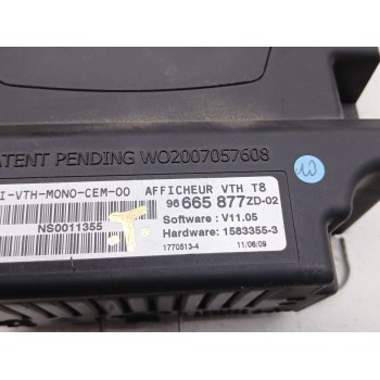 Recambio de pantalla multifuncion para peugeot 3008 i monospace (0u_) 1.6 hdi referencia OEM IAM 96665877  