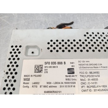 Recambio de sistema audio / radio cd para seat ibiza iv (6j5, 6p1) 1.4 tdi referencia OEM IAM 5f0035888b  