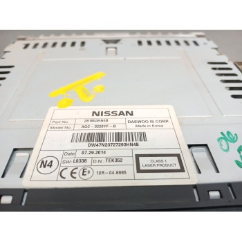 Recambio de sistema audio / radio cd para nissan micra iv (k13k, k13kk) 1.2 referencia OEM IAM 281853hn4b  