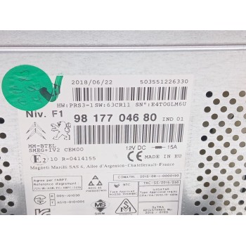 Recambio de sistema audio / radio cd para citroën berlingo multispace (b9) 1.2 puretech 110 referencia OEM IAM 9817704680  