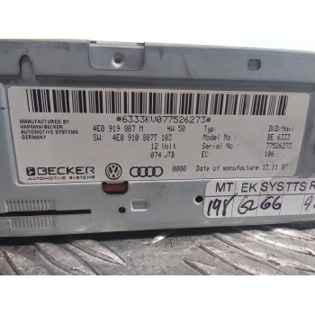 Recambio de sistema navegacion gps para audi a5 coupe (8t) 2.7 tdi referencia OEM IAM 4E0919887M  