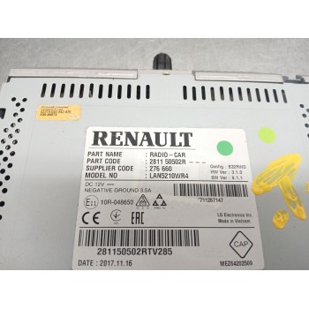 Recambio de sistema audio / radio cd para renault clio iv (bh_) 0.9 tce 90 referencia OEM IAM 281150502r  
