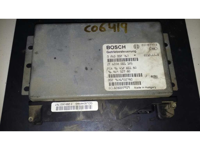 Recambio de centralita cambio automatico para citroën c5 berlina 2.2 hdi exclusive automático referencia OEM IAM 0260002767  