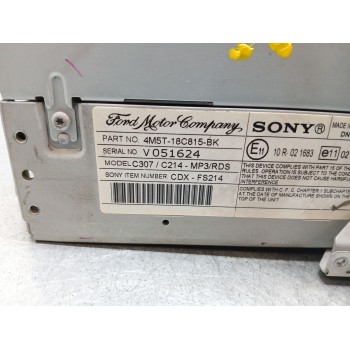 Recambio de sistema audio / radio cd para ford c-max (dm2) 1.6 tdci referencia OEM IAM 4m5t18c815bk  