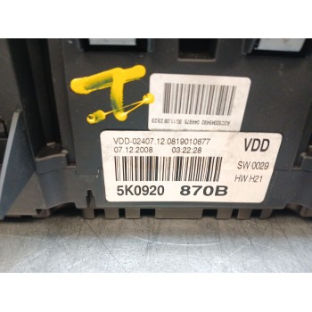 Recambio de cuadro instrumentos para volkswagen golf vi (5k1) 1.4 tsi referencia OEM IAM 5k0920870b  