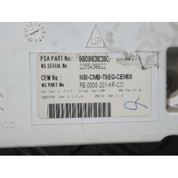 Recambio de cuadro instrumentos para peugeot 308 style referencia OEM IAM 9809838280 9809838280 