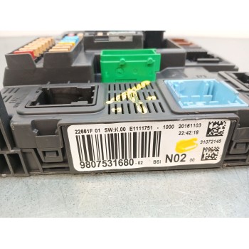 Recambio de centralita bsi para citroën c4 cactus 1.6 bluehdi 100 referencia OEM IAM 9807531680  
