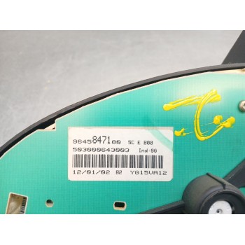 Recambio de cuadro instrumentos para peugeot 206 hatchback (2a/c) 1.4 i referencia OEM IAM 9645847180  