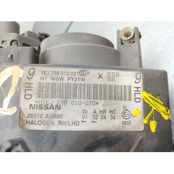 Recambio de faro derecho para nissan primera (p12) 2.2 di referencia OEM IAM 26010au800  