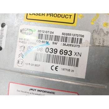 Recambio de sistema audio / radio cd para peugeot 308 i (4a_, 4c_) 1.6 hdi referencia OEM IAM 98039693XN  