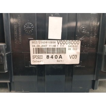 Recambio de cuadro instrumentos para seat altea xl (5p5, 5p8) 2.0 tdi referencia OEM IAM 5P0920840A  