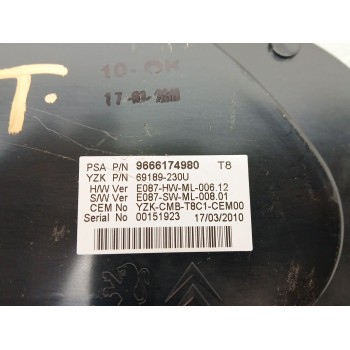 Recambio de cuadro instrumentos para peugeot 3008 i monospace (0u_) 1.6 hdi referencia OEM IAM 9666174980  