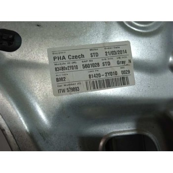 Recambio de elevalunas trasero derecho para hyundai ix35 sle 2wd referencia OEM IAM 814202Y010 SOLO MECANISMO 