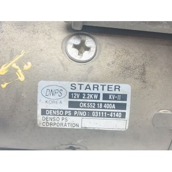 Recambio de motor arranque para kia carnival ii (gq) 2.9 crdi referencia OEM IAM 0K55218400 0K55218400A 031114140
