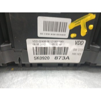 Recambio de cuadro instrumentos para volkswagen golf vi (5k1) 1.6 tdi referencia OEM IAM 5k0920873a  