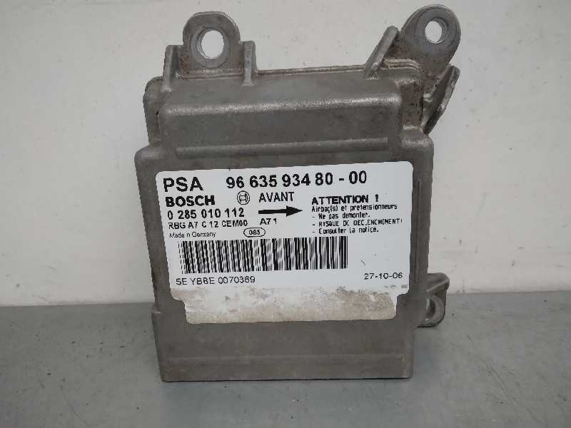Recambio de centralita airbag para peugeot 207 x-line referencia OEM IAM 9663593480  