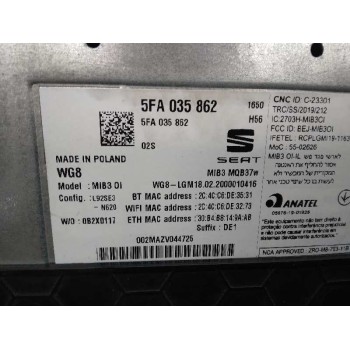 Recambio de sistema navegacion gps para seat leon (kl1) xcellence referencia OEM IAM 5FA035862  