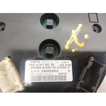 Recambio de mando climatizador para peugeot 807 (eb_) 2.0 hdi referencia OEM IAM 14011592zd  