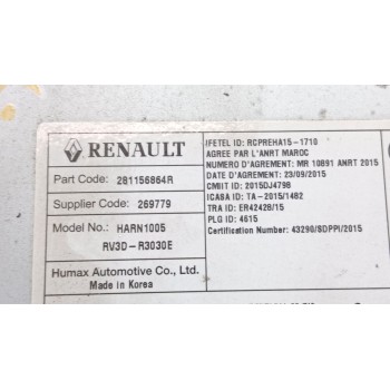 Recambio de sistema audio / radio cd para dacia dokker furgón/monospace 1.6 lpg referencia OEM IAM 28115864r  