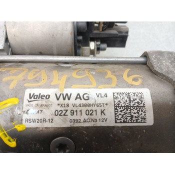 Recambio de motor arranque para skoda rapid spaceback (nh1) 1.4 tdi referencia OEM IAM 02Z911021k  