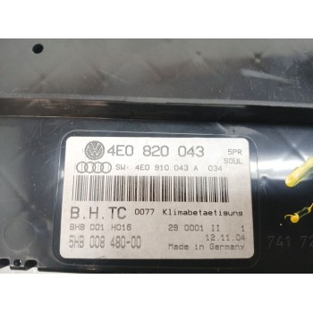 Recambio de mando climatizador para audi a8 (4e2) 3.0 tdi quattro referencia OEM IAM 4e0820043  