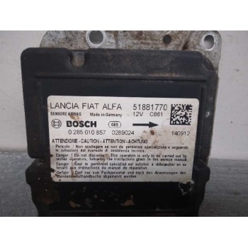 Recambio de centralita airbag para fiat doblo 1.3 16v jtd cat referencia OEM IAM 51881770 0285010857 