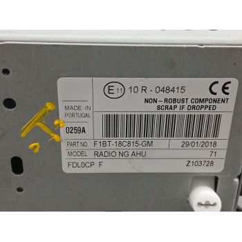 Recambio de sistema audio / radio cd para ford tourneo courier (c4a) titanium referencia OEM IAM f1bt18c815gm  caja