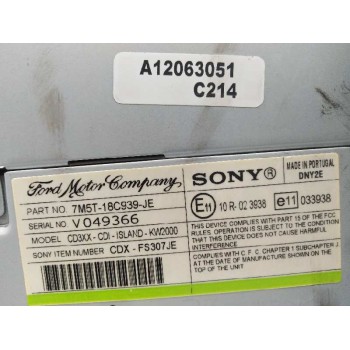 Recambio de sistema audio / radio cd para ford focus lim. (cb4) trend referencia OEM IAM 7M5T18C939JE  