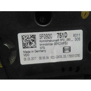 Recambio de cuadro instrumentos para seat leon st (5f8) reference advanced referencia OEM IAM 5F0920751D 5F0920751D 