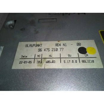 Recambio de sistema audio / radio cd para citroën c4 berlina lx referencia OEM IAM   BLAUPUNKT