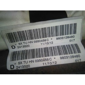 Recambio de airbag cortina delantero derecho para citroën c3 picasso seduction referencia OEM IAM 9803128480 9803128480 