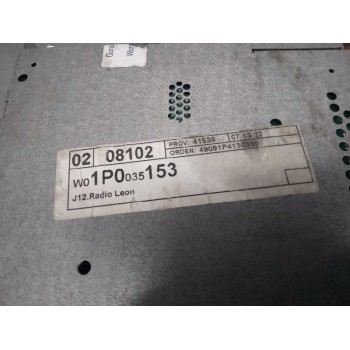 Recambio de sistema audio / radio cd para seat leon (1p1) reference ecomotive referencia OEM IAM 1P0035153 2ºSERIE 
