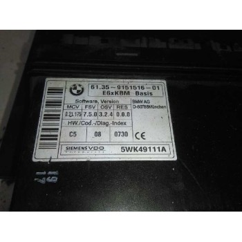 Recambio de modulo electronico para bmw serie 5 berlina (e60) 520d referencia OEM IAM 6135915151601 5WK49111A CONFORT