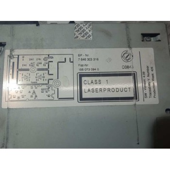Recambio de sistema audio / radio cd para alfa romeo spider (177) 2.4 jtd 20v referencia OEM IAM 1560730940  