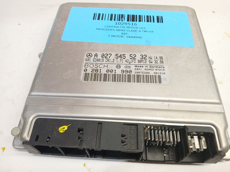 Recambio de centralita motor uce para mercedes-benz clase a (w168) 170 cdi (168.008) referencia OEM IAM A0275455232  