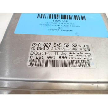 Recambio de centralita motor uce para mercedes-benz clase a (w168) 170 cdi (168.008) referencia OEM IAM A0275455232  