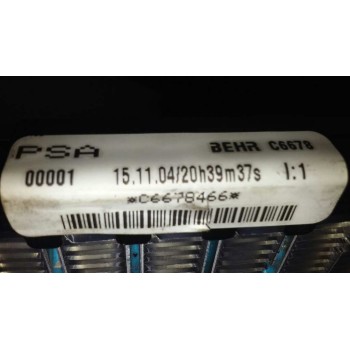 Recambio de radiador calefaccion / aire acondicionado para citroën c4 coupe vtr plus referencia OEM IAM C6678 C6678466 