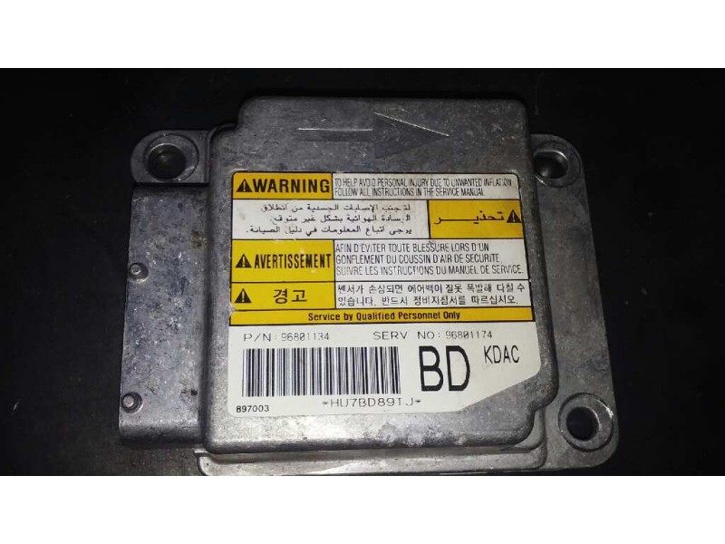 Recambio de centralita airbag para chevrolet matiz s referencia OEM IAM 96801174 96801174 