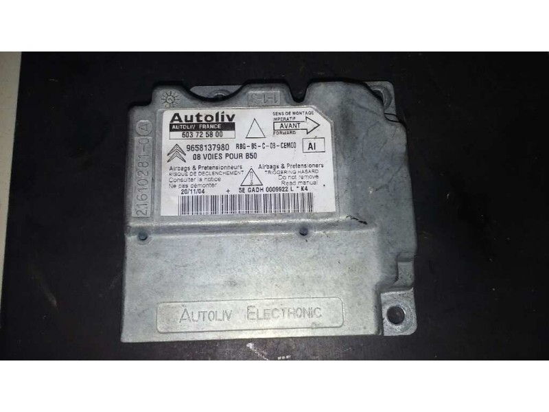 Recambio de centralita airbag para citroën c4 coupe vtr plus referencia OEM IAM 9658137980 9658137980 