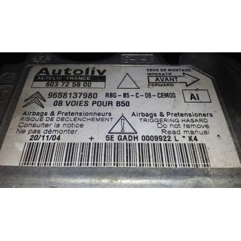 Recambio de centralita airbag para citroën c4 coupe vtr plus referencia OEM IAM 9658137980 9658137980 