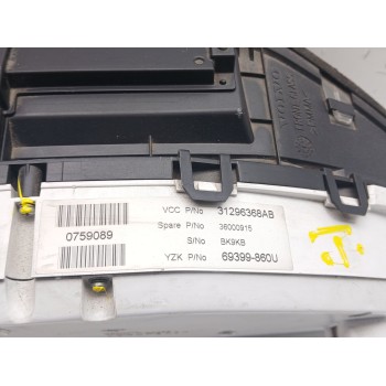 Recambio de cuadro instrumentos para volvo v60 kombi kinetic referencia OEM IAM 31296368ab 69399860u 36000466
