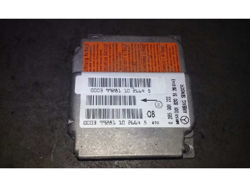 Recambio de centralita airbag para mercedes-benz clase a (w168) 140 (168.031) referencia OEM IAM 0285001222 0285001222 