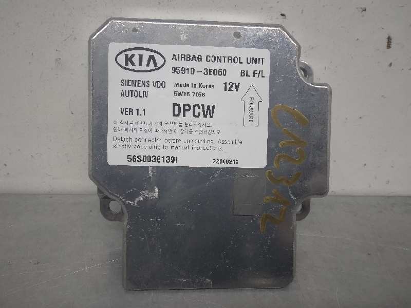 Recambio de centralita airbag para kia sorento 2.5 crdi referencia OEM IAM 5WY67056  959103E060