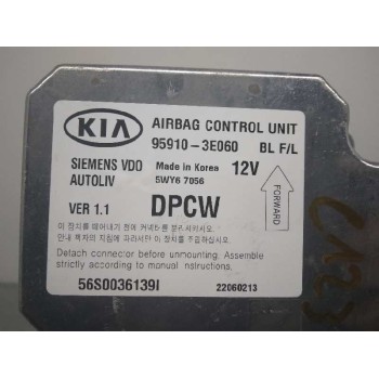 Recambio de centralita airbag para kia sorento 2.5 crdi referencia OEM IAM 5WY67056  959103E060
