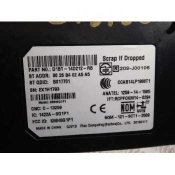 Recambio de modulo electronico para ford tourneo courier (c4a) titanium referencia OEM IAM D1BT14D212RB CENTRALITA BLUETOOTH 142