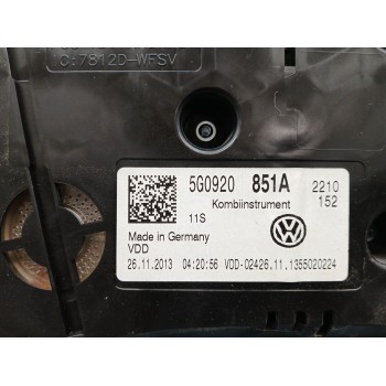 Recambio de cuadro instrumentos para volkswagen golf vii variant (bv5) advance bmt referencia OEM IAM 5G0920851A 5G0920851A 