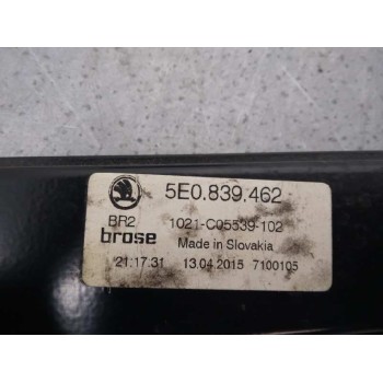 Recambio de elevalunas trasero derecho para skoda octavia combi (5e5) style referencia OEM IAM 5E0839462 ELÉCTRICO 5 PINES 01308